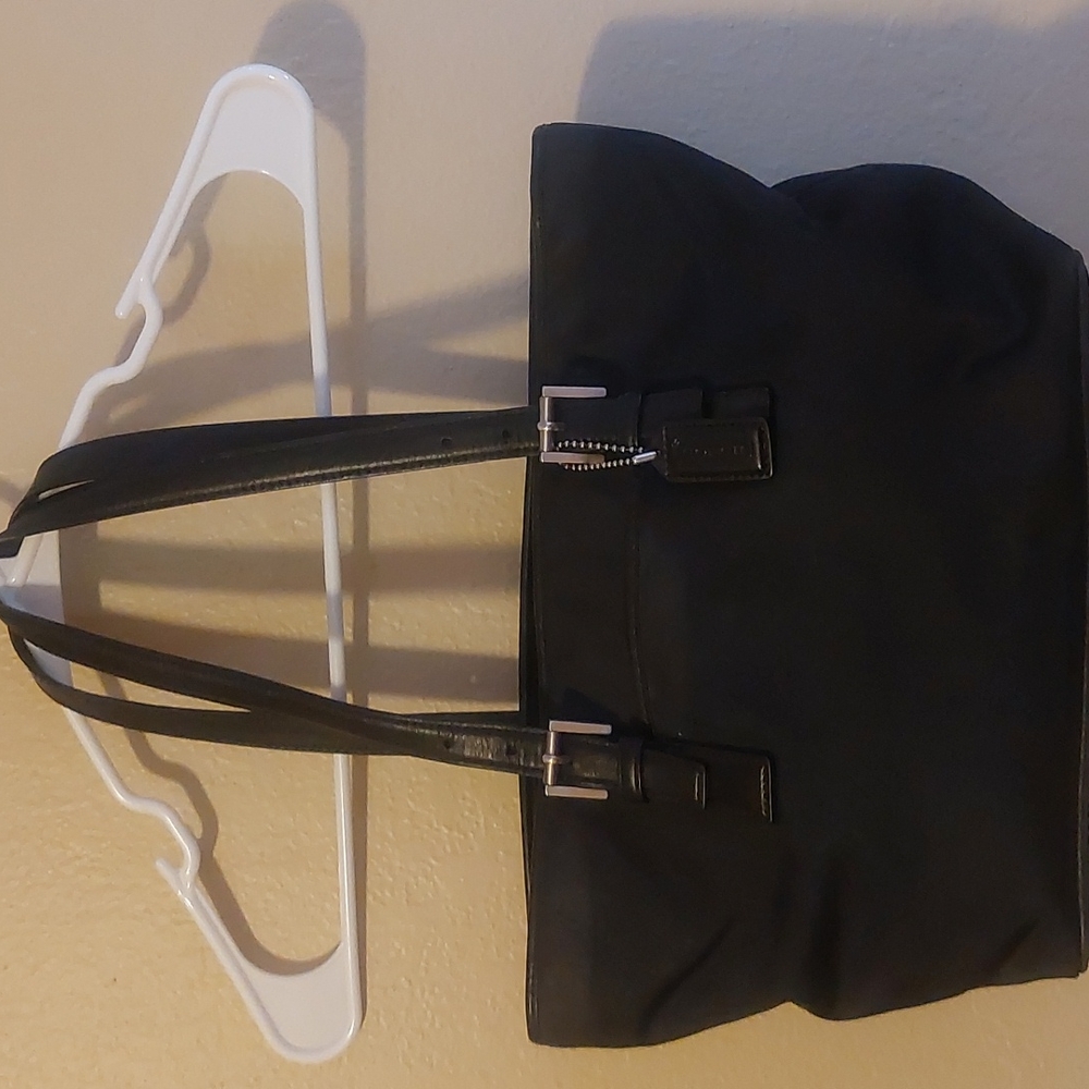 Coach microfiber shoulder bag